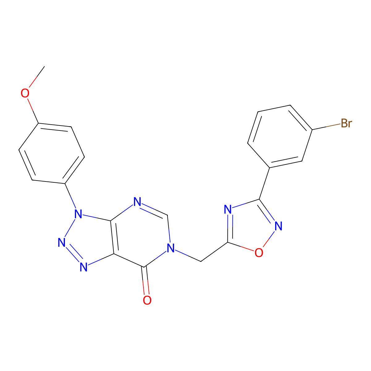6-((3-(3-bromophenyl)-1,2,4-oxadiazol-5-yl)methyl)-3-(4-methoxyphenyl)-3H-[1,2,3]triazolo[4,5-d]pyrimidin-7(6H)-one molecular structure, CAS 1207004-86-1