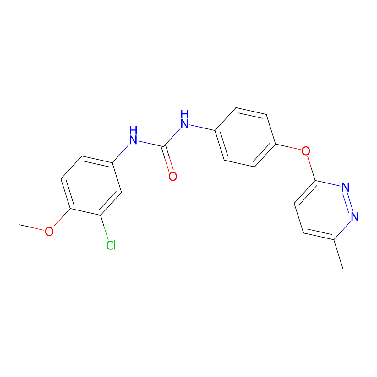 1-(3-Chloro-4-methoxyphenyl)-3-(4-((6-methylpyridazin-3-yl)oxy)phenyl)urea molecular structure, CAS 1207004-88-3