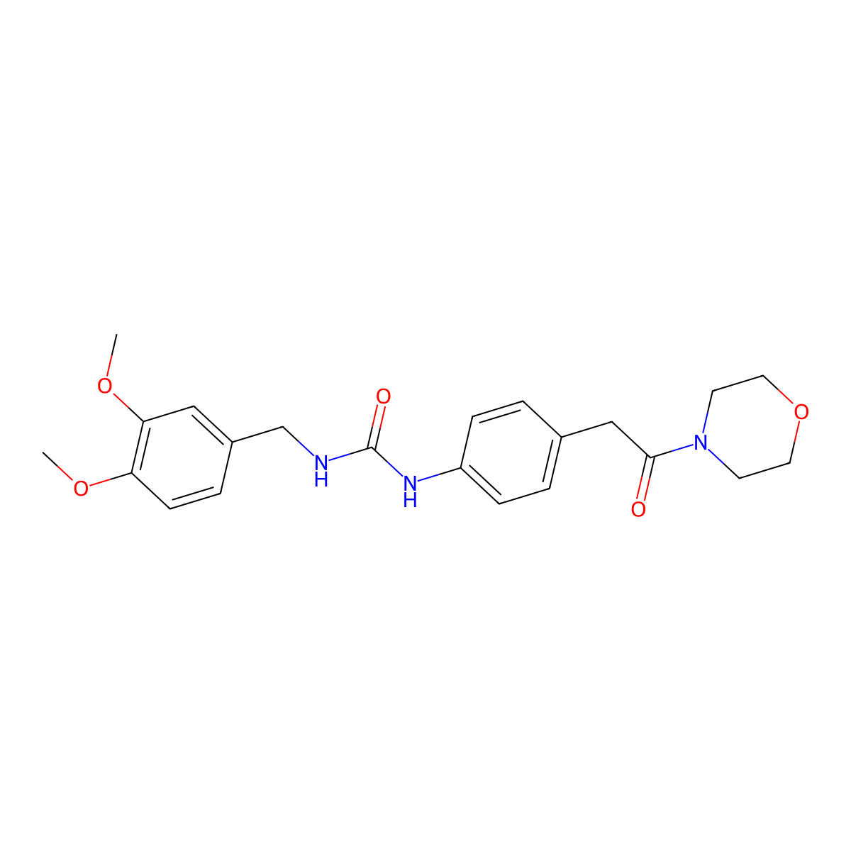 1-(3,4-Dimethoxybenzyl)-3-(4-(2-morpholino-2-oxoethyl)phenyl)urea molecular structure, CAS 1207004-98-5