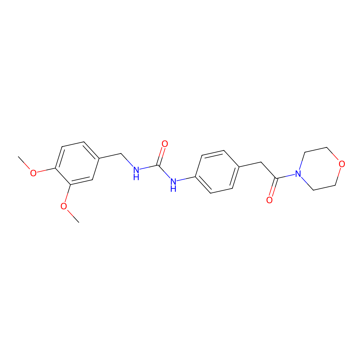 1-(3,4-Dimethoxybenzyl)-3-(4-(2-morpholino-2-oxoethyl)phenyl)urea molecular structure, CAS 1207004-98-5