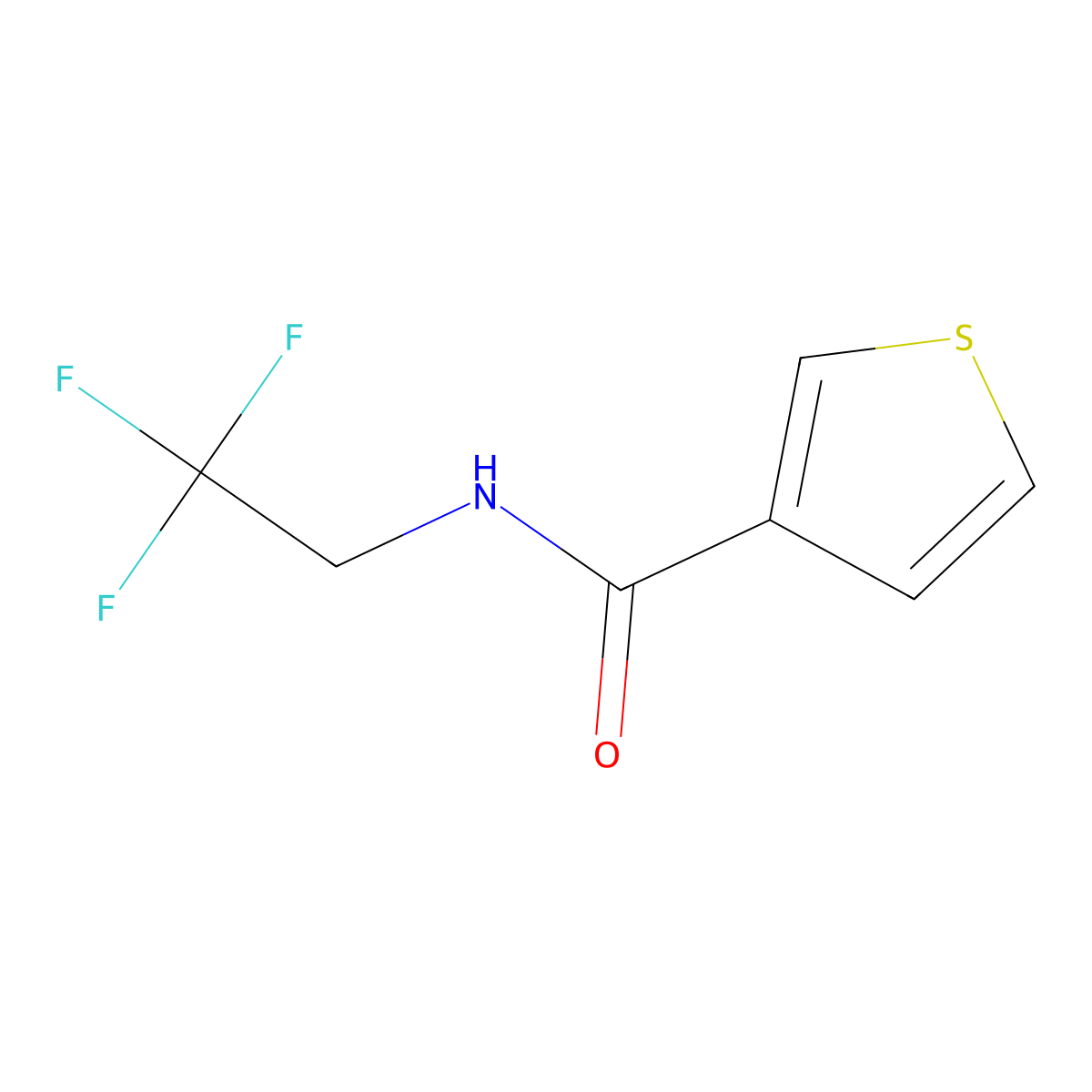 N-(2,2,2-trifluoroethyl)thiophene-3-carboxamide molecular structure, CAS 1207005-38-6