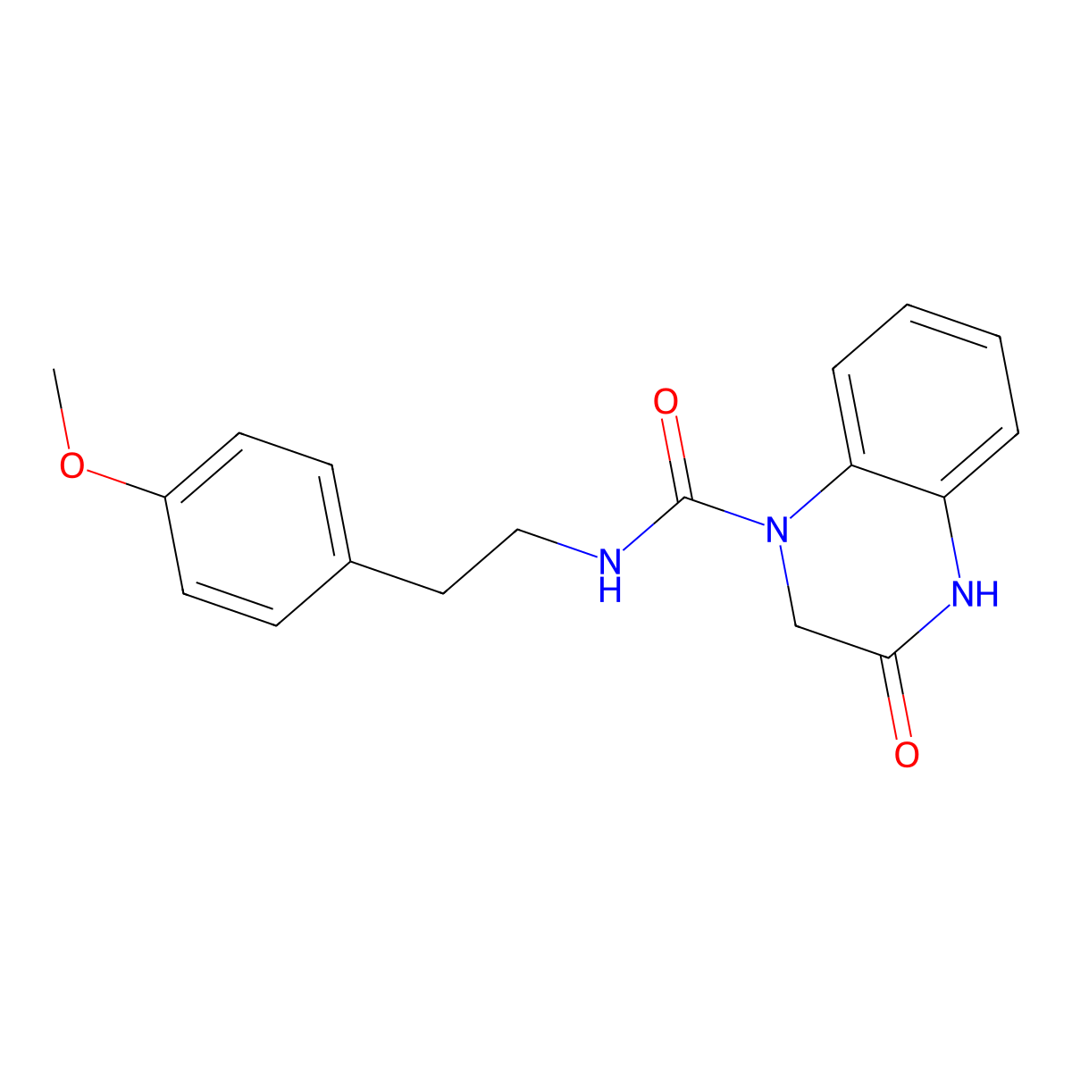 N-[2-(4-methoxyphenyl)ethyl]-3-oxo-1,2,3,4-tetrahydroquinoxaline-1-carboxamide molecular structure, CAS 1207005-44-4