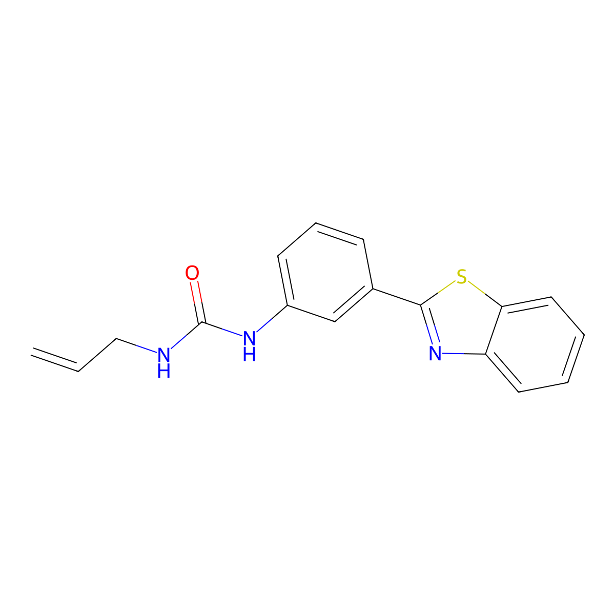 1-Allyl-3-(3-(benzo[d]thiazol-2-yl)phenyl)urea molecular structure, CAS 1207005-55-7