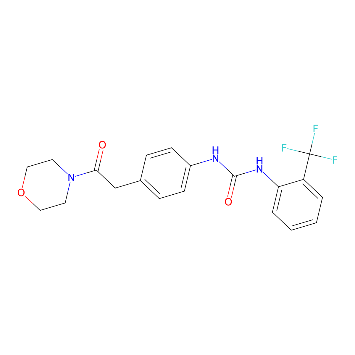 1-(4-(2-Morpholino-2-oxoethyl)phenyl)-3-(2-(trifluoromethyl)phenyl)urea molecular structure, CAS 1207005-71-7