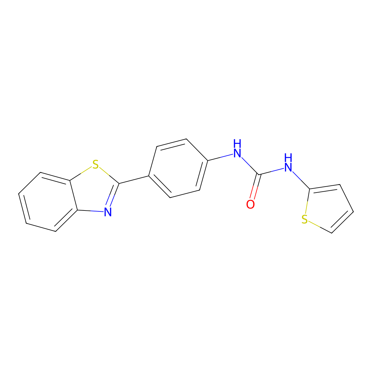 1-(4-(Benzo[d]thiazol-2-yl)phenyl)-3-(thiophen-2-yl)urea molecular structure, CAS 1207005-72-8
