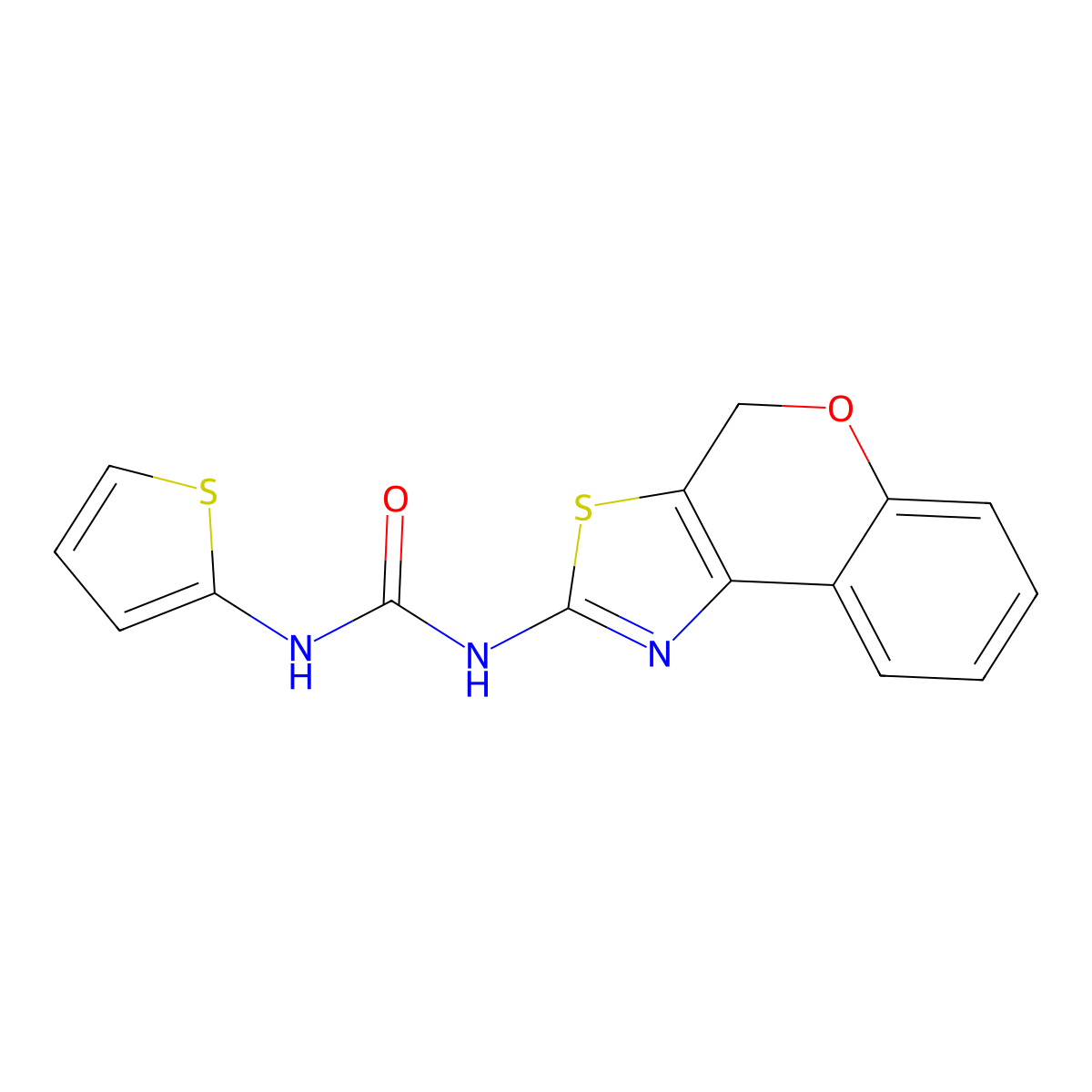 1-(4H-chromeno[4,3-d]thiazol-2-yl)-3-(thiophen-2-yl)urea molecular structure, CAS 1207005-92-2