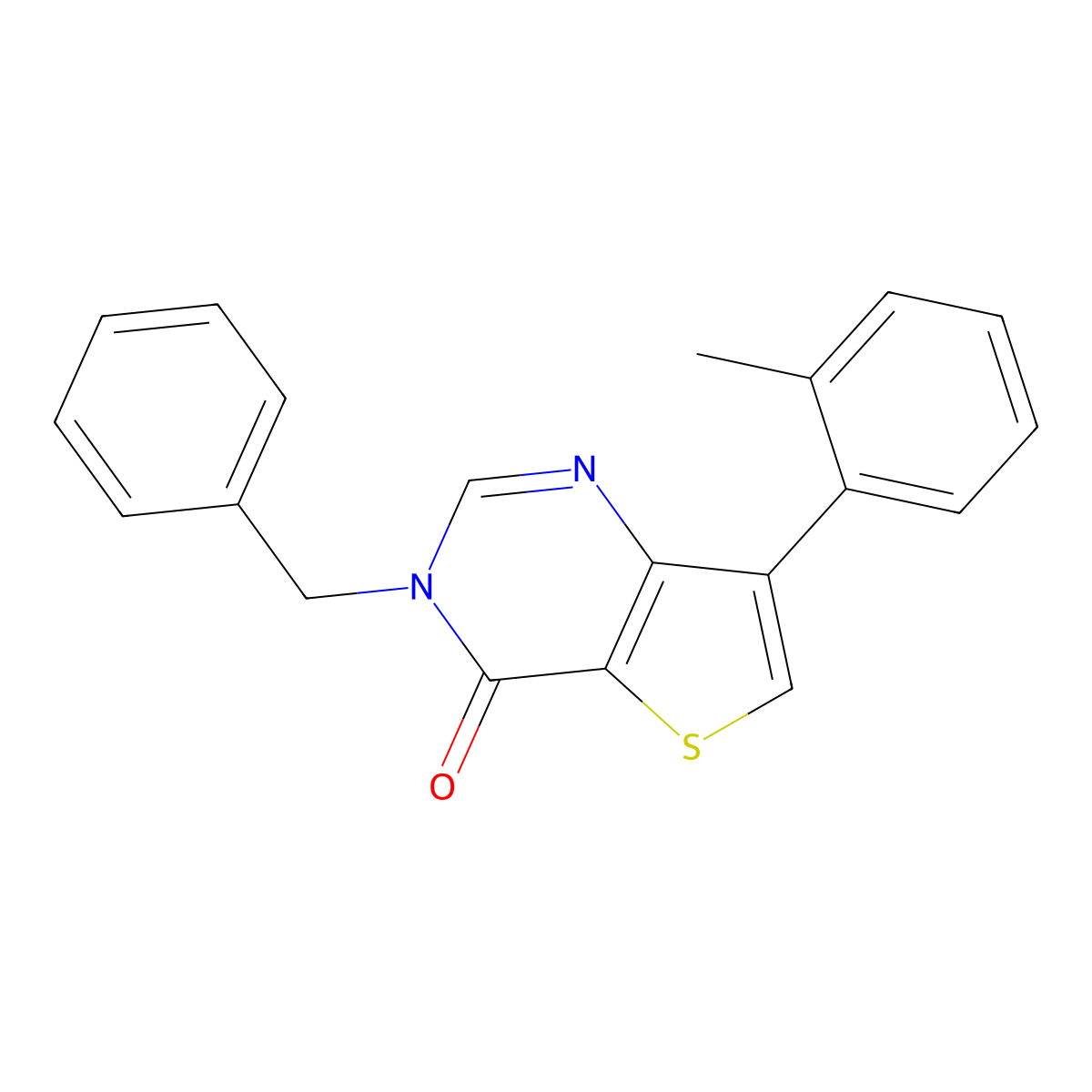 3-benzyl-7-(o-tolyl)thieno[3,2-d]pyrimidin-4(3H)-one molecular structure, CAS 1207006-05-0