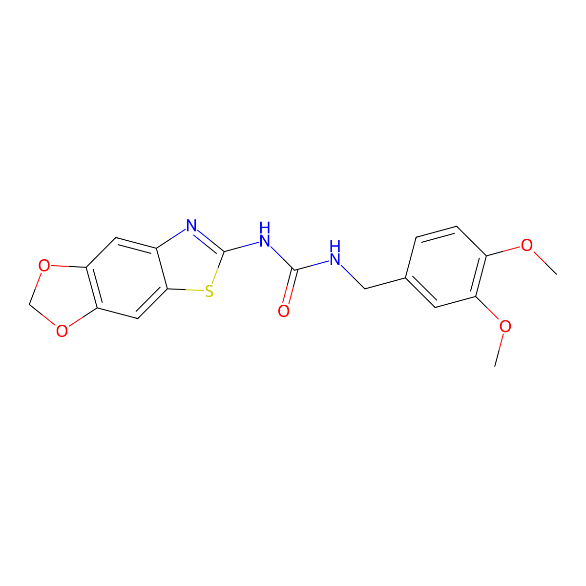 1-[(3,4-Dimethoxyphenyl)methyl]-3-{4,6-dioxa-10-thia-12-azatricyclo[7.3.0.0^{3,7}]dodeca-1(9),2,7,11-tetraen-11-yl}urea molecular structure, CAS 1207006-11-8