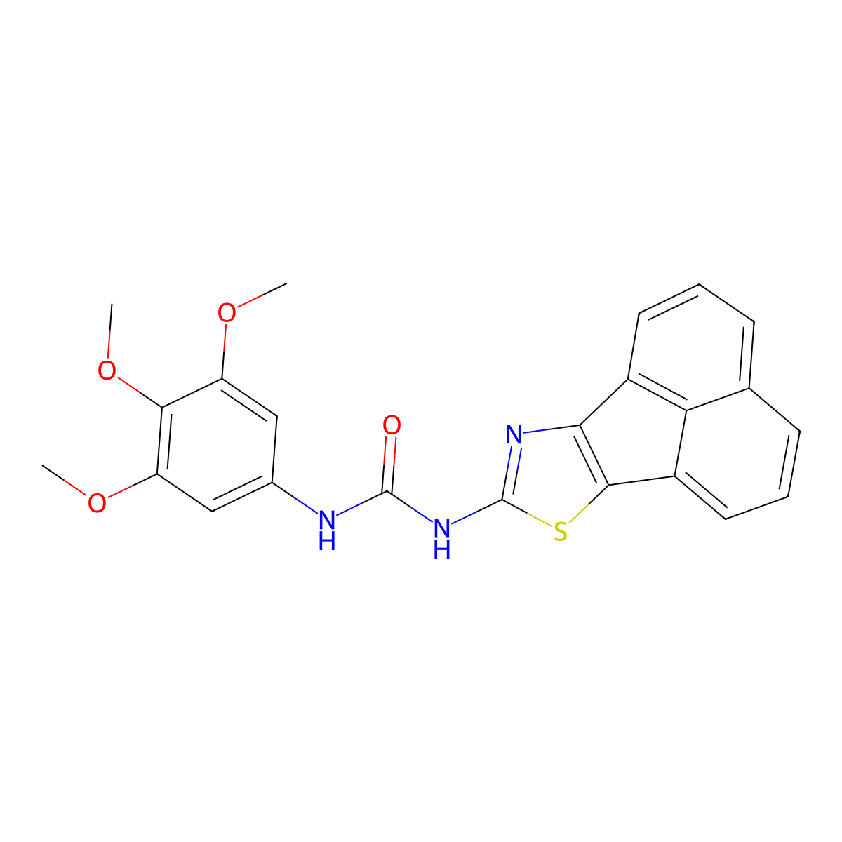 1-(Acenaphtho[1,2-d]thiazol-8-yl)-3-(3,4,5-trimethoxyphenyl)urea molecular structure, CAS 1207006-15-2