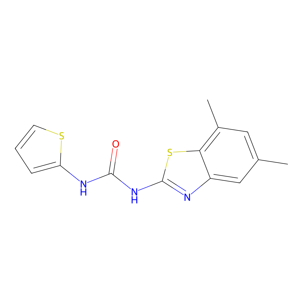 1-(5,7-Dimethylbenzo[d]thiazol-2-yl)-3-(thiophen-2-yl)urea molecular structure, CAS 1207006-23-2
