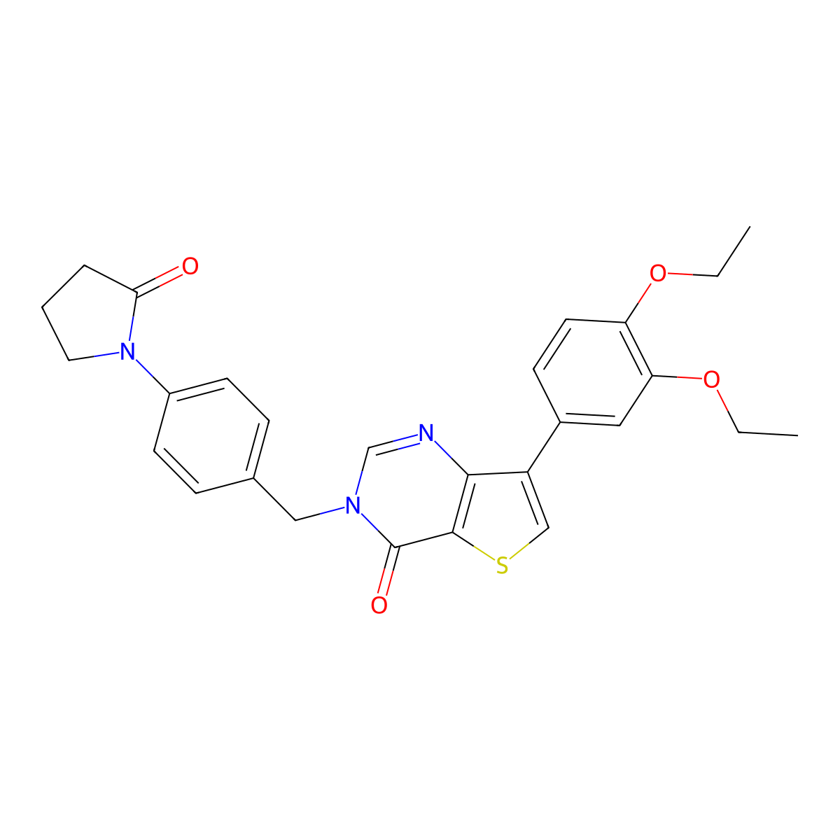 7-(3,4-diethoxyphenyl)-3-[4-(2-oxopyrrolidin-1-yl)benzyl]thieno[3,2-d]pyrimidin-4(3H)-one molecular structure, CAS 1207006-45-8