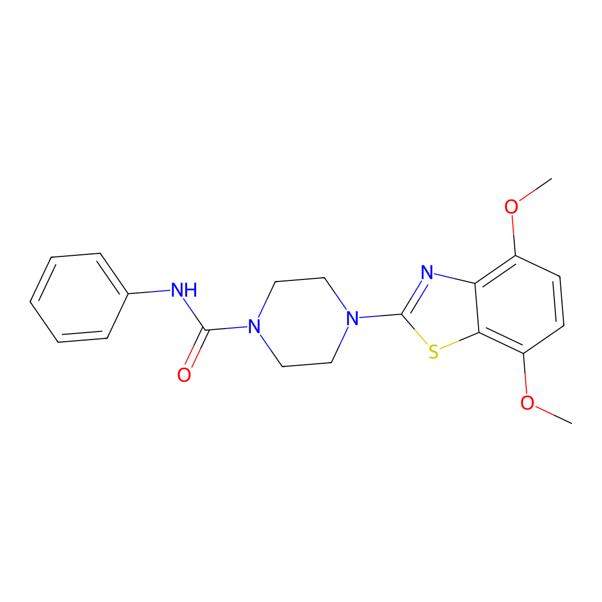 4-(4,7-dimethoxybenzo[d]thiazol-2-yl)-N-phenylpiperazine-1-carboxamide molecular structure, CAS 1207006-48-1