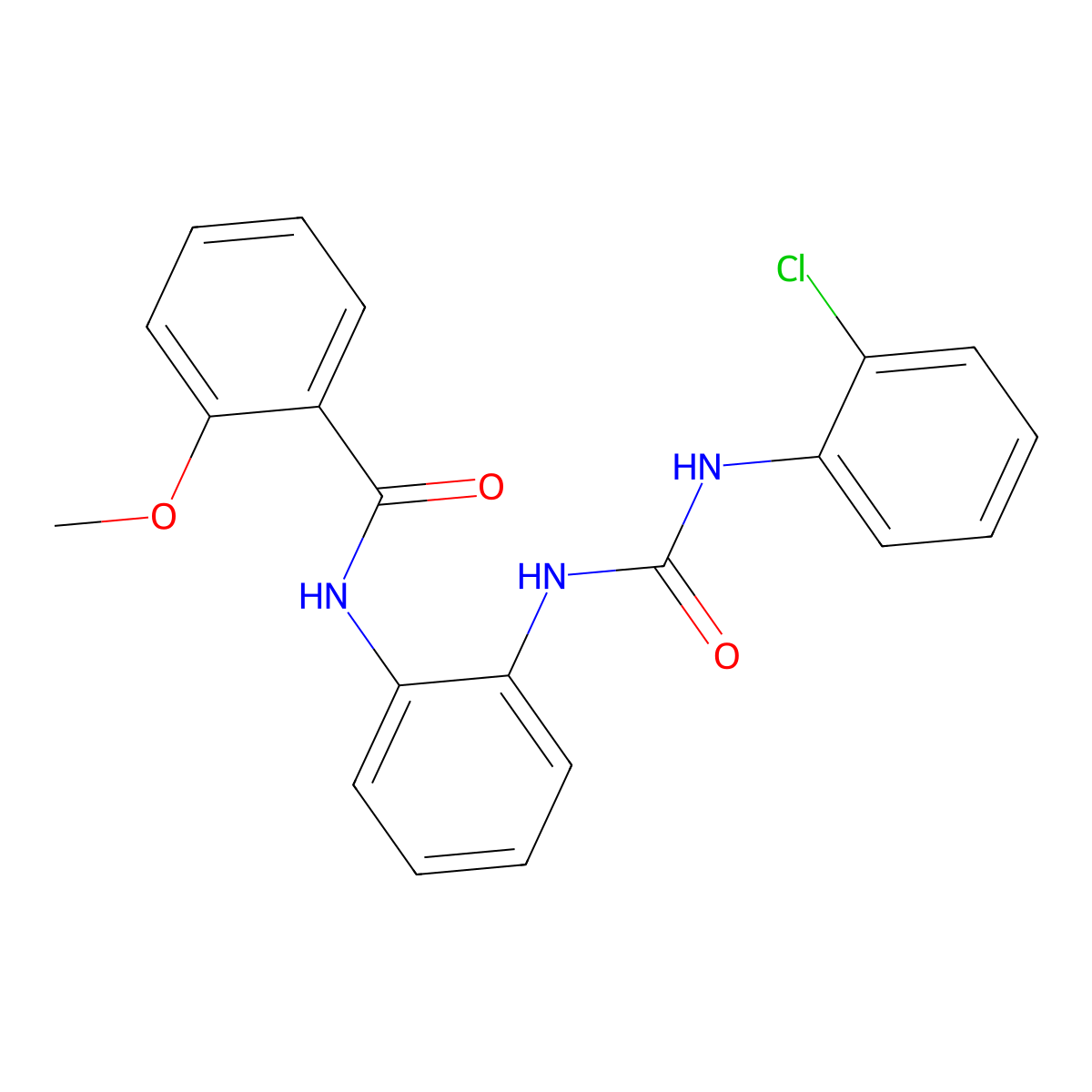 N-(2-(3-(2-chlorophenyl)ureido)phenyl)-2-methoxybenzamide molecular structure, CAS 1207006-69-6