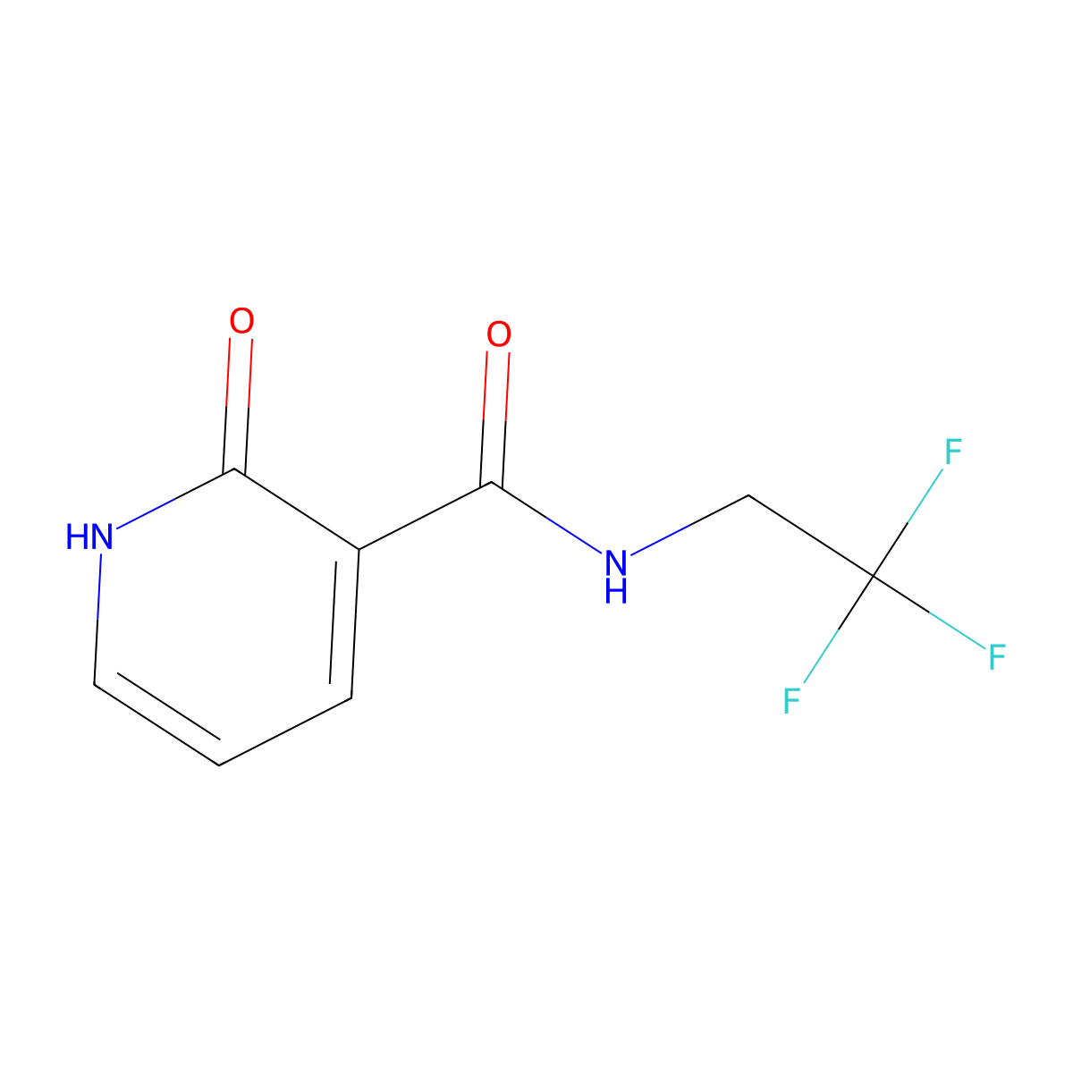 2-oxo-N-(2,2,2-trifluoroethyl)-1,2-dihydropyridine-3-carboxamide molecular structure, CAS 1207006-82-3