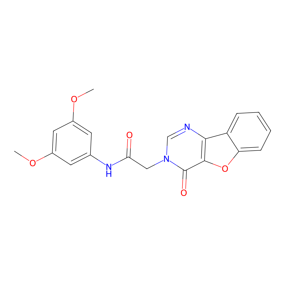 N-(3,5-dimethoxyphenyl)-2-{6-oxo-8-oxa-3,5-diazatricyclo[7.4.0.0^{2,7}]trideca-1(9),2(7),3,10,12-pentaen-5-yl}acetamide molecular structure, CAS 1207007-22-4