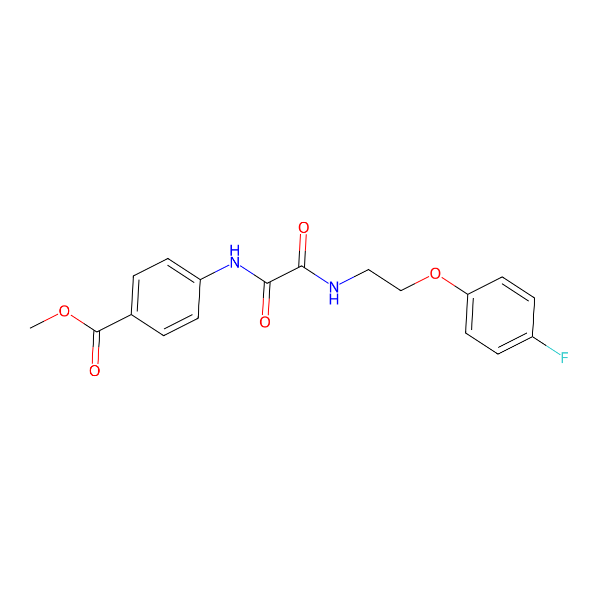 Methyl 4-(2-((2-(4-fluorophenoxy)ethyl)amino)-2-oxoacetamido)benzoate molecular structure, CAS 1207007-30-4