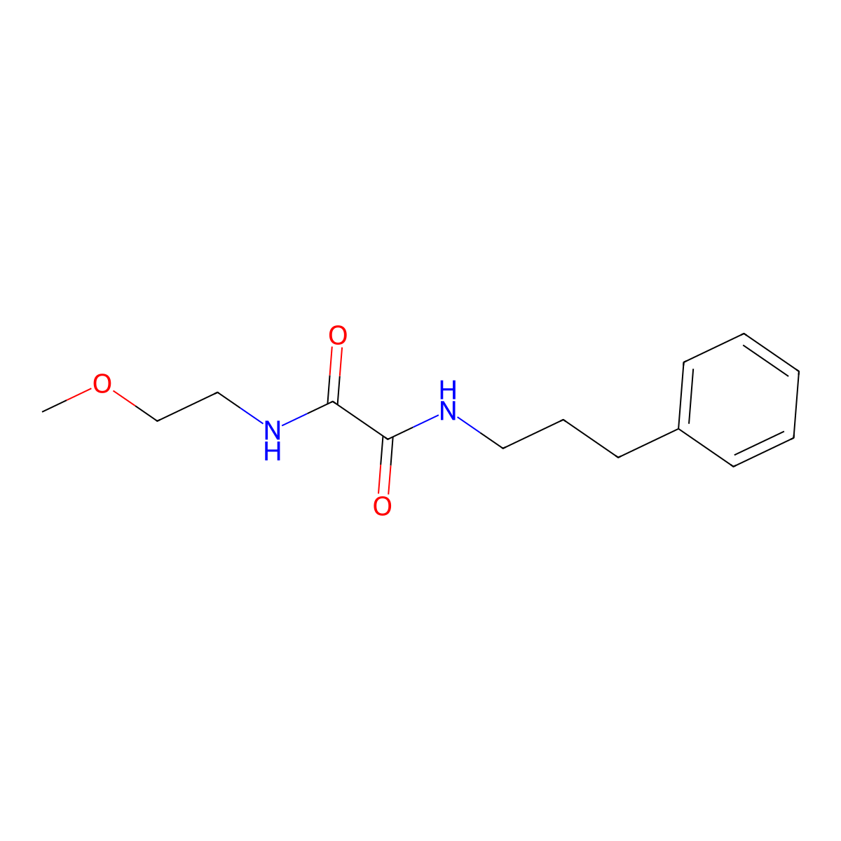 N1-(2-methoxyethyl)-N2-(3-phenylpropyl)oxalamide molecular structure, CAS 1207007-61-1