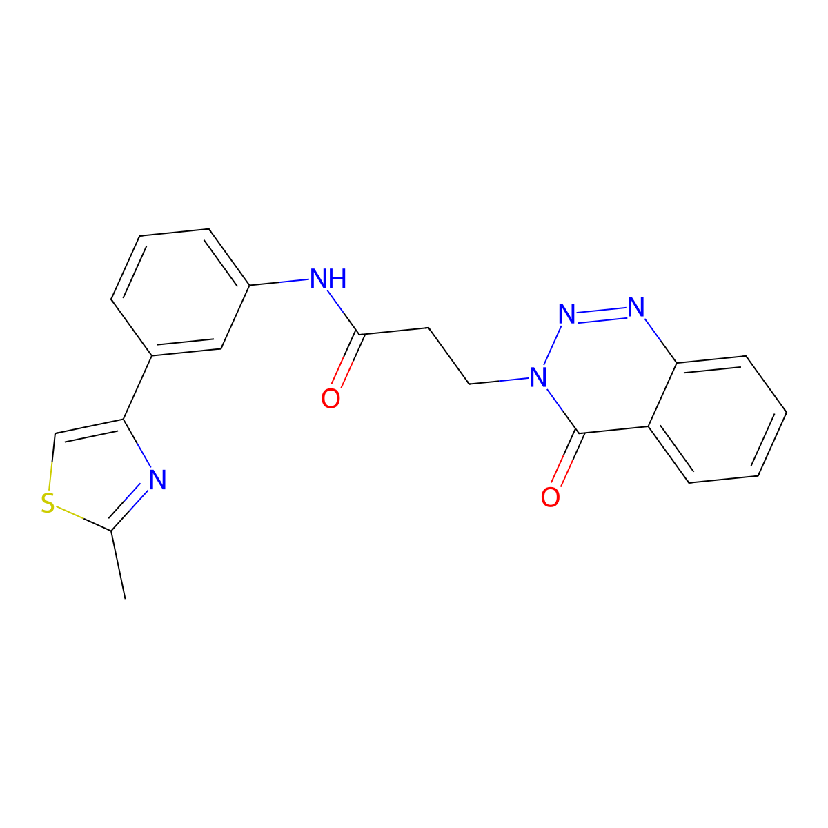 N-(3-(2-methylthiazol-4-yl)phenyl)-3-(4-oxobenzo[d][1,2,3]triazin-3(4H)-yl)propanamide molecular structure, CAS 1207008-07-8