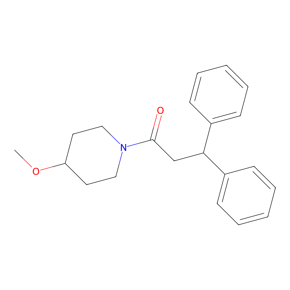 1-(4-Methoxypiperidin-1-yl)-3,3-diphenylpropan-1-one molecular structure, CAS 1207008-11-4