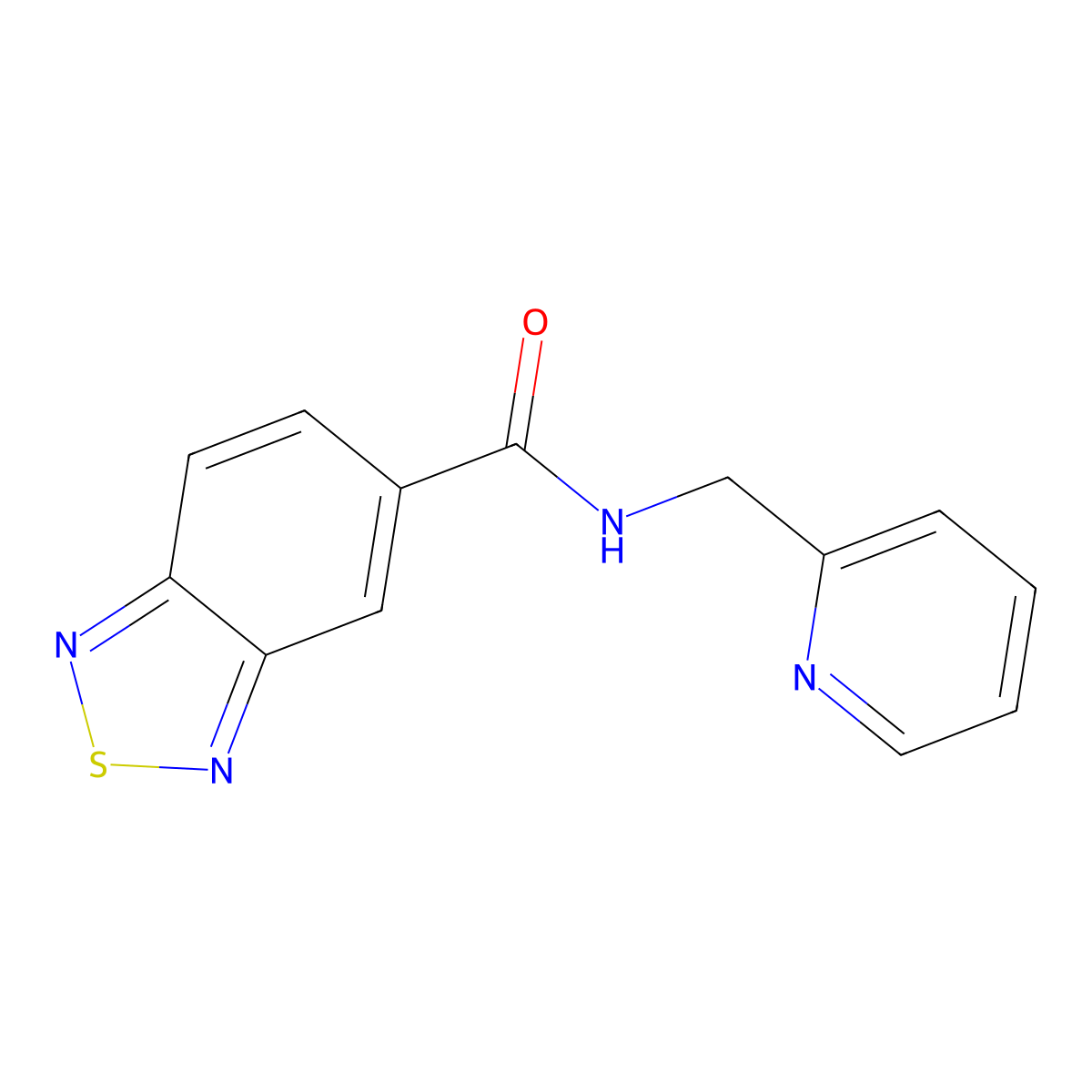 N-(pyridin-2-ylmethyl)benzo[c][1,2,5]thiadiazole-5-carboxamide molecular structure, CAS 1207008-13-6