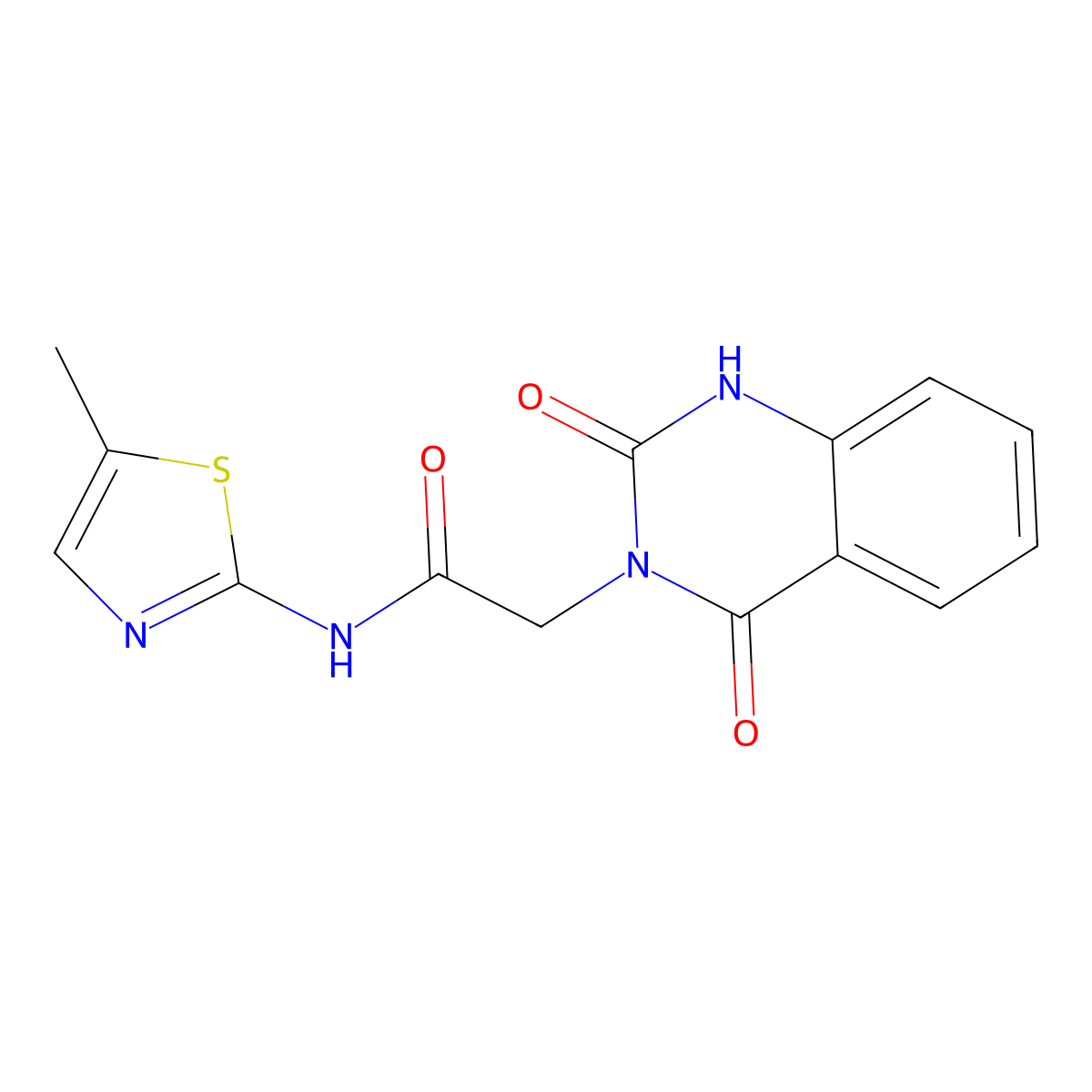 2-(2,4-dioxo-1,2,3,4-tetrahydroquinazolin-3-yl)-N-(5-methyl-1,3-thiazol-2-yl)acetamide molecular structure, CAS 1207008-35-2
