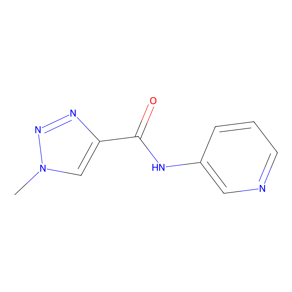1-methyl-N-(pyridin-3-yl)-1H-1,2,3-triazole-4-carboxamide molecular structure, CAS 1207008-45-4