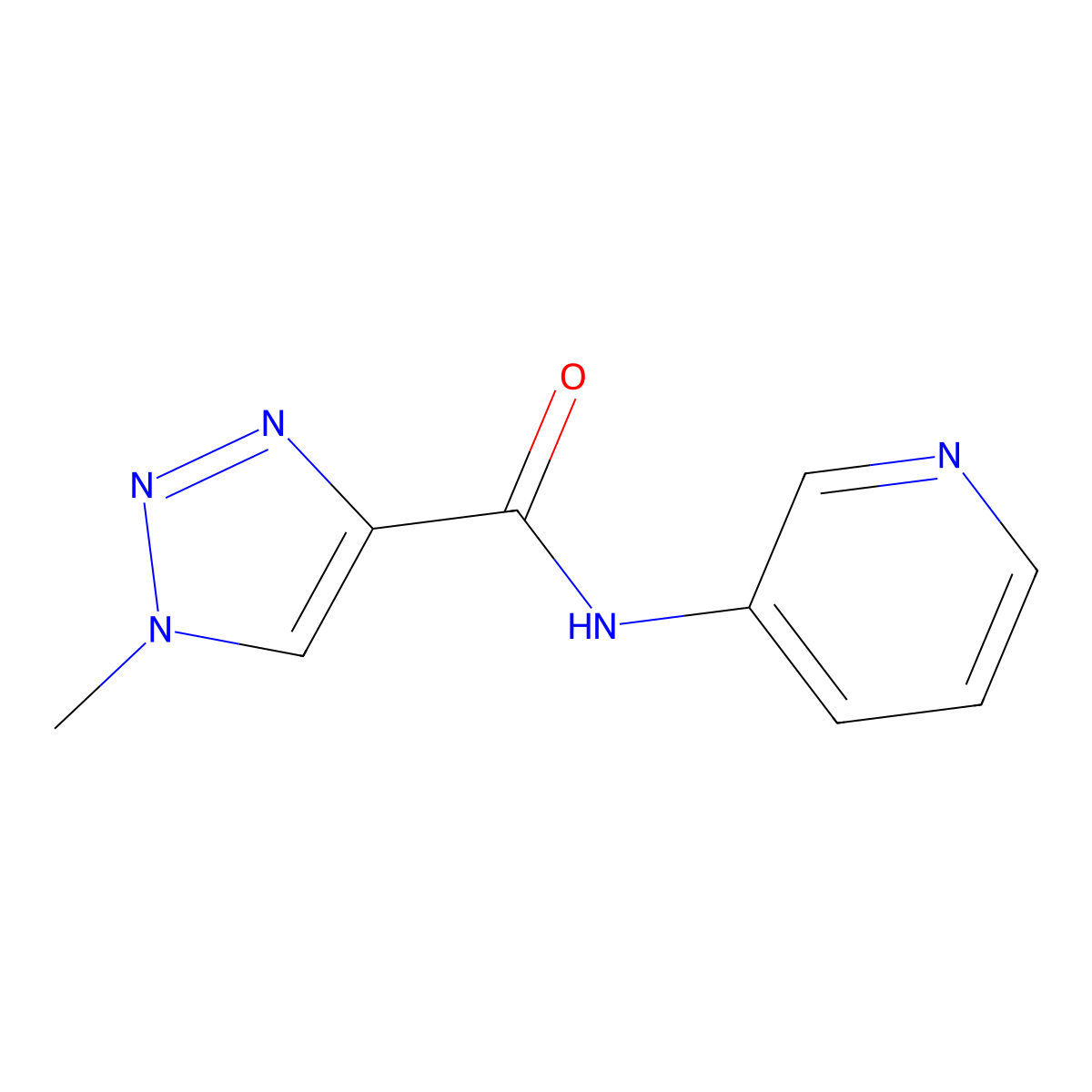 1-methyl-N-(pyridin-3-yl)-1H-1,2,3-triazole-4-carboxamide molecular structure, CAS 1207008-45-4