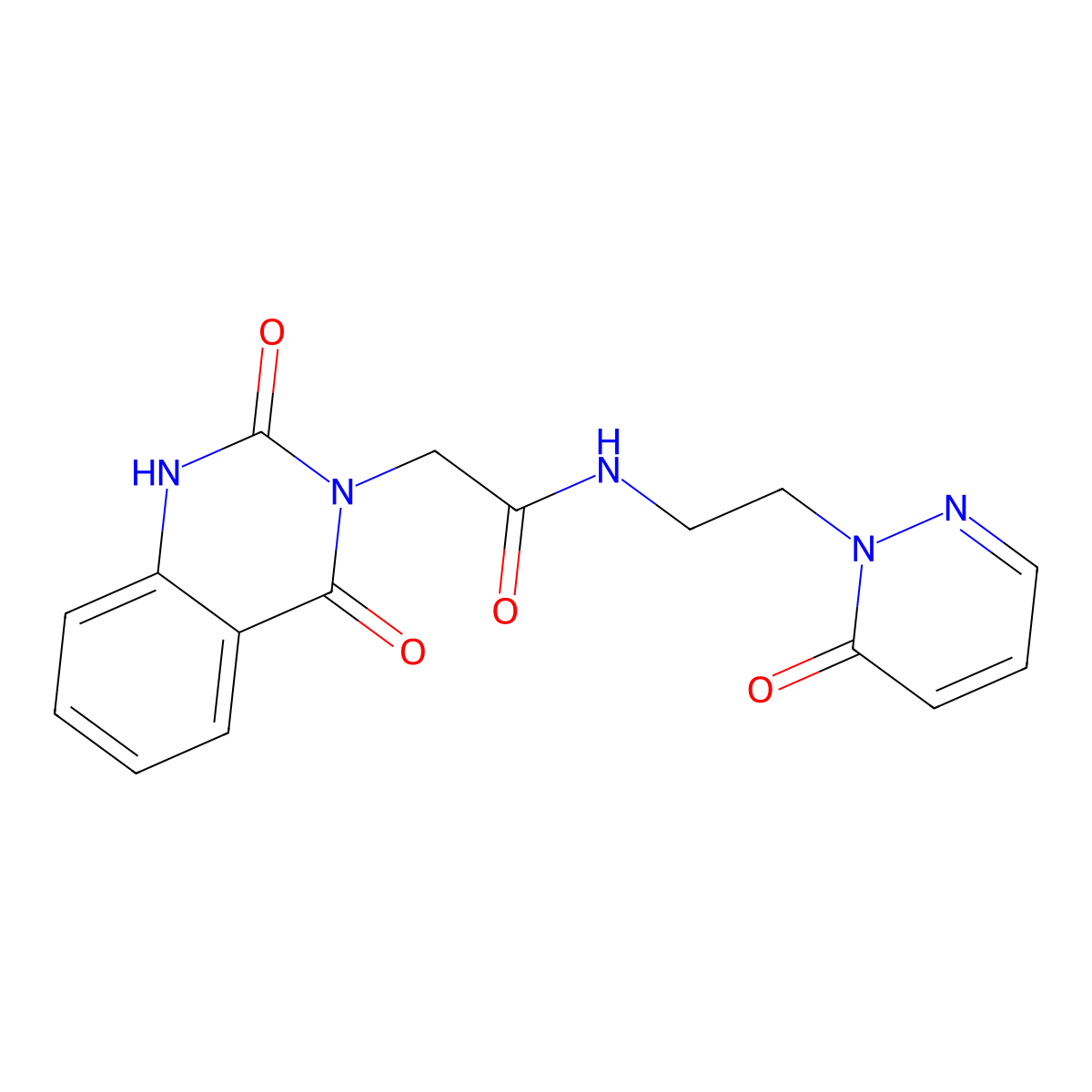 2-(2,4-dioxo-1,2-dihydroquinazolin-3(4H)-yl)-N-(2-(6-oxopyridazin-1(6H)-yl)ethyl)acetamide molecular structure, CAS 1207008-51-2