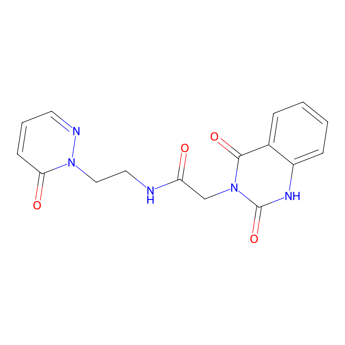 2-(2,4-dioxo-1,2-dihydroquinazolin-3(4H)-yl)-N-(2-(6-oxopyridazin-1(6H)-yl)ethyl)acetamide molecular structure, CAS 1207008-51-2