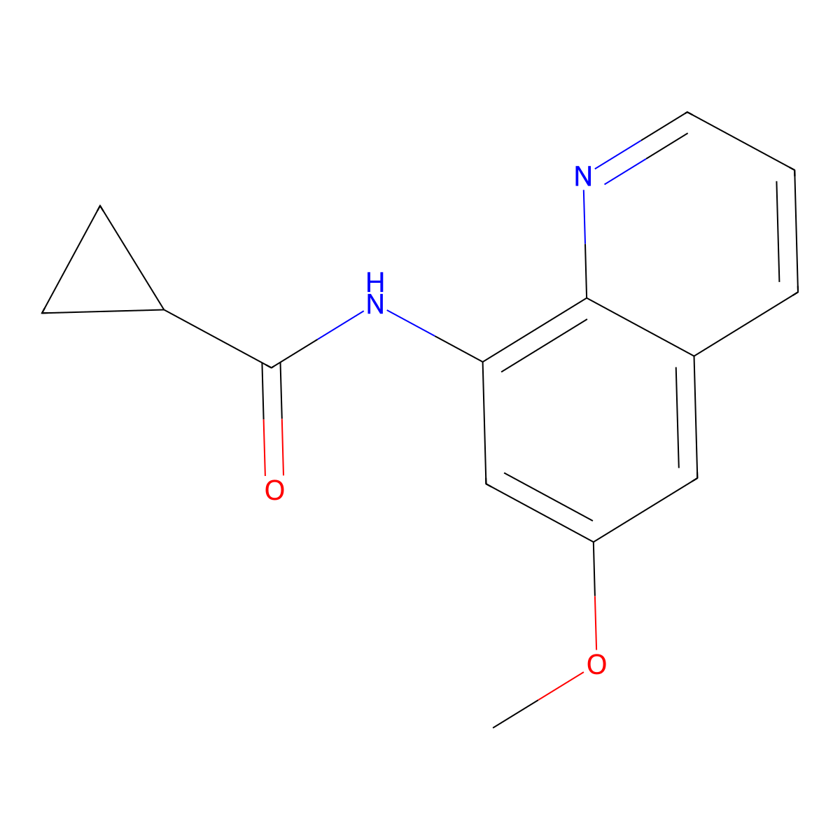 N-(6-methoxyquinolin-8-yl)cyclopropanecarboxamide molecular structure, CAS 1207008-52-3