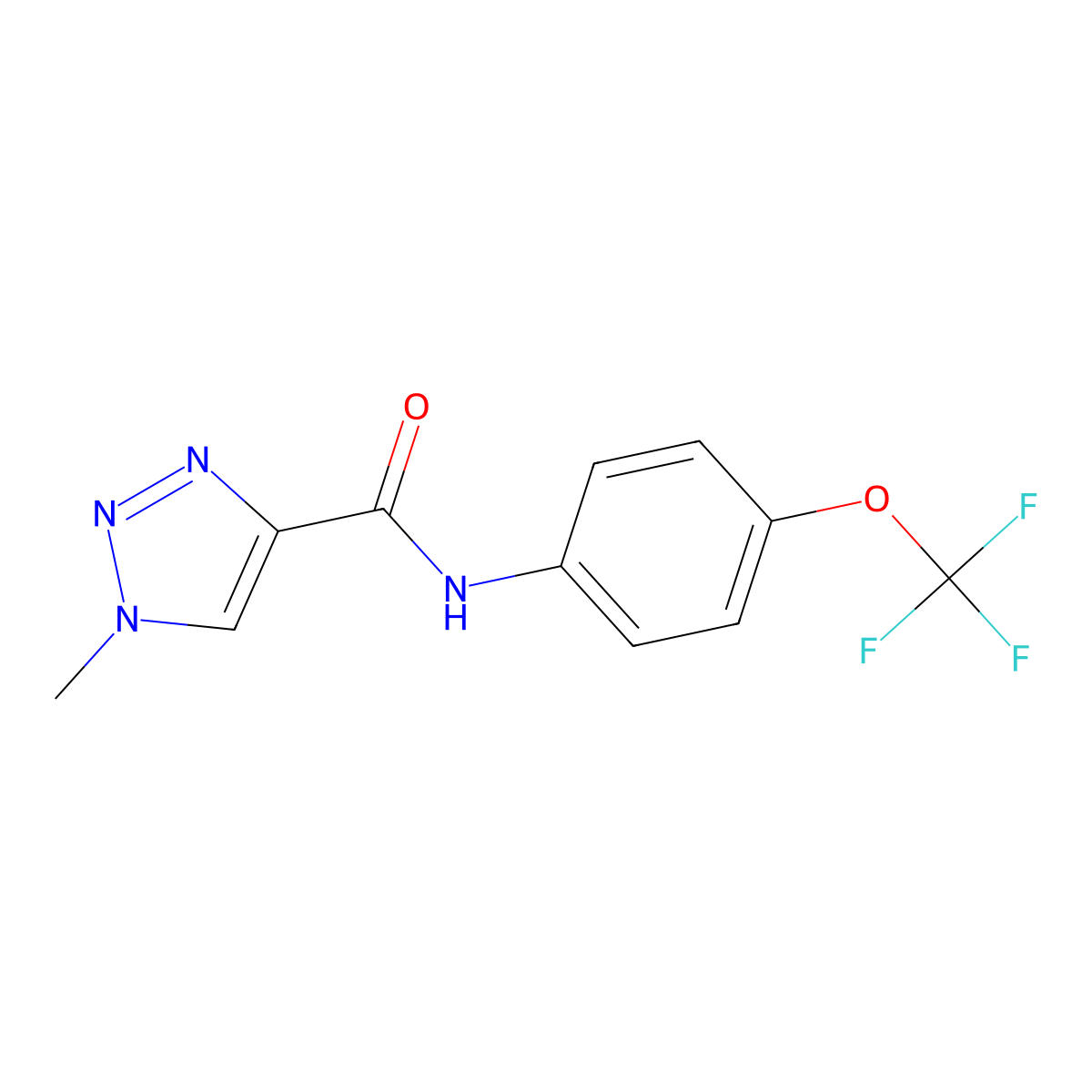 1-methyl-N-[4-(trifluoromethoxy)phenyl]-1H-1,2,3-triazole-4-carboxamide molecular structure, CAS 1207008-62-5