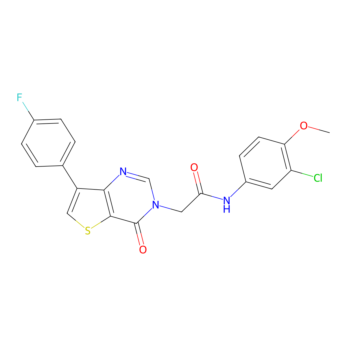 N-(3-chloro-4-methoxyphenyl)-2-[7-(4-fluorophenyl)-4-oxothieno[3,2-d]pyrimidin-3(4H)-yl]acetamide molecular structure, CAS 1207008-95-4