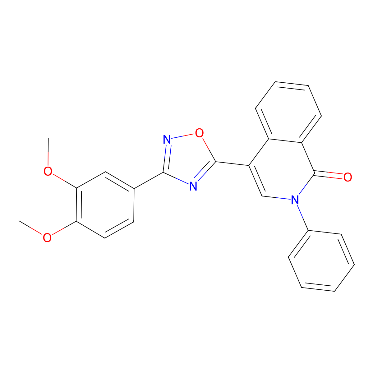4-[3-(3,4-dimethoxyphenyl)-1,2,4-oxadiazol-5-yl]-2-phenylisoquinolin-1(2H)-one molecular structure, CAS 1207009-18-4