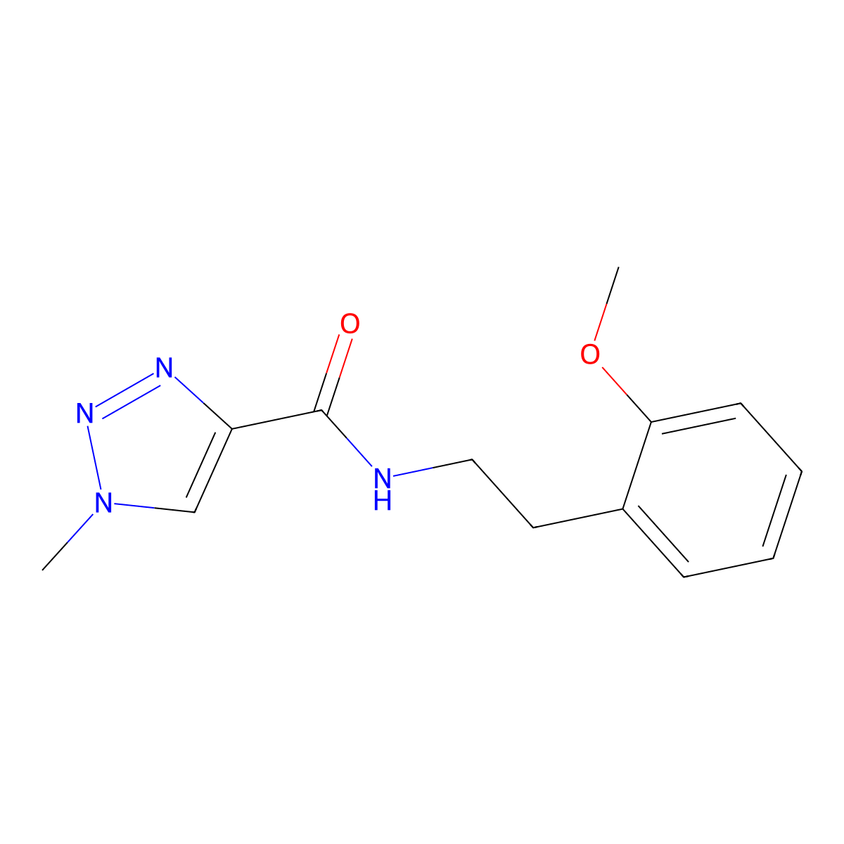 N-(2-methoxyphenethyl)-1-methyl-1H-1,2,3-triazole-4-carboxamide molecular structure, CAS 1207009-44-6