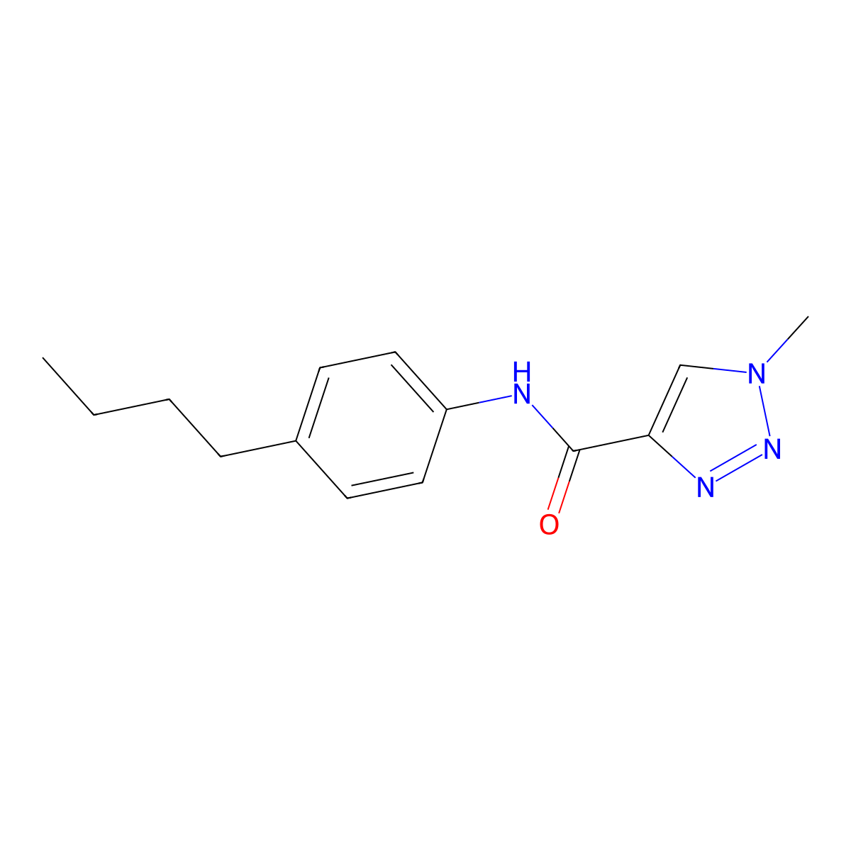 N-(4-butylphenyl)-1-methyl-1H-1,2,3-triazole-4-carboxamide molecular structure, CAS 1207009-52-6