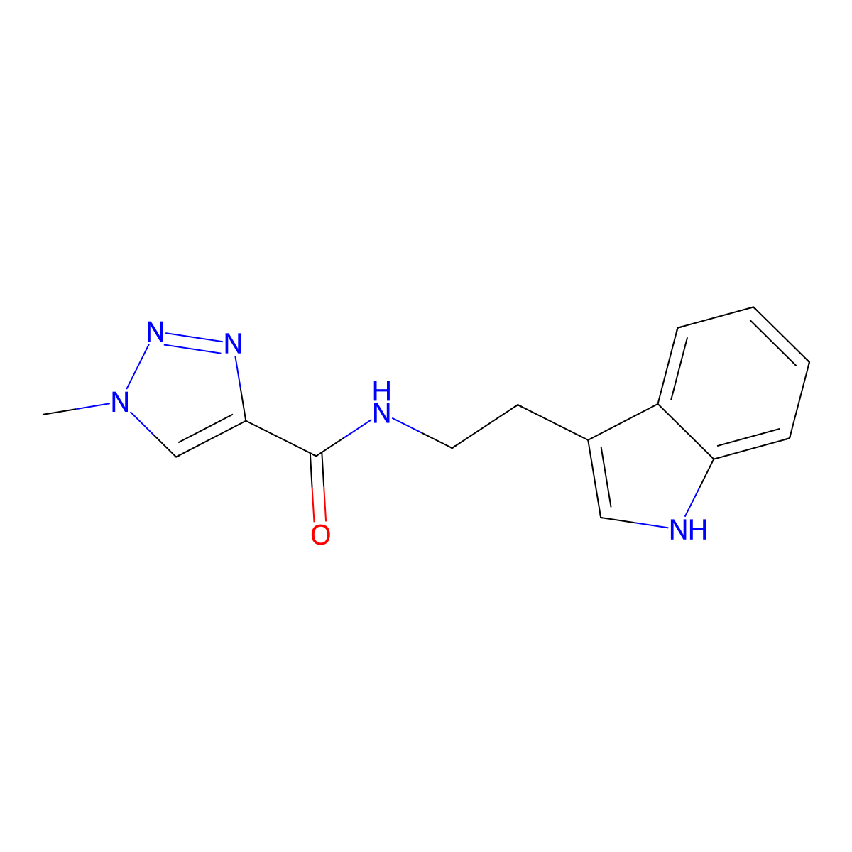N-[2-(1H-indol-3-yl)ethyl]-1-methyl-1H-1,2,3-triazole-4-carboxamide molecular structure, CAS 1207010-05-6