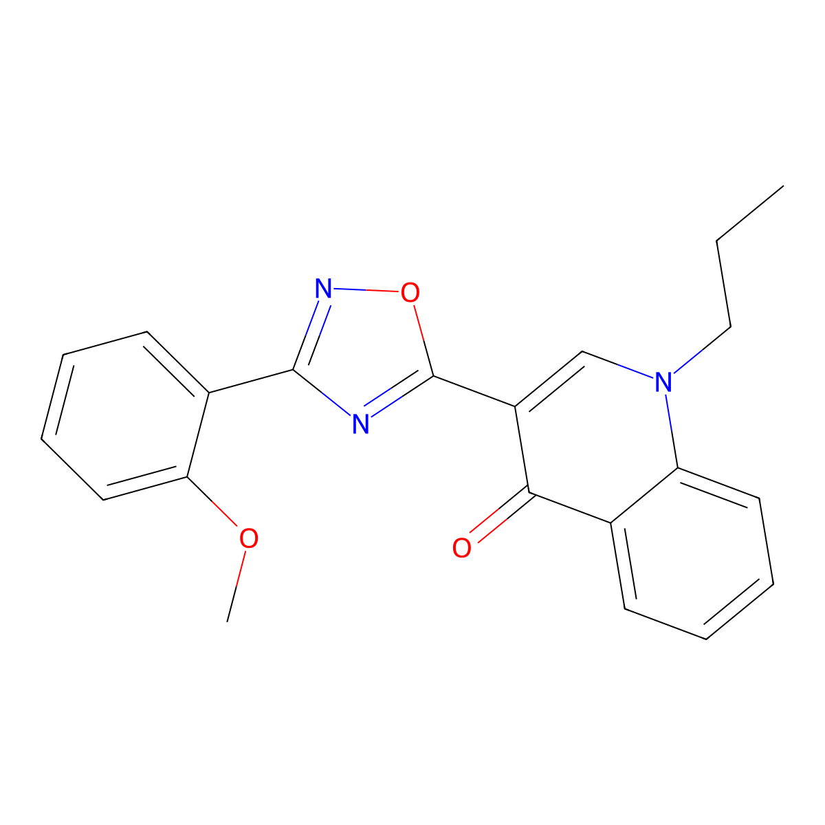 3-(3-(2-methoxyphenyl)-1,2,4-oxadiazol-5-yl)-1-propylquinolin-4(1H)-one molecular structure, CAS 1207010-45-4
