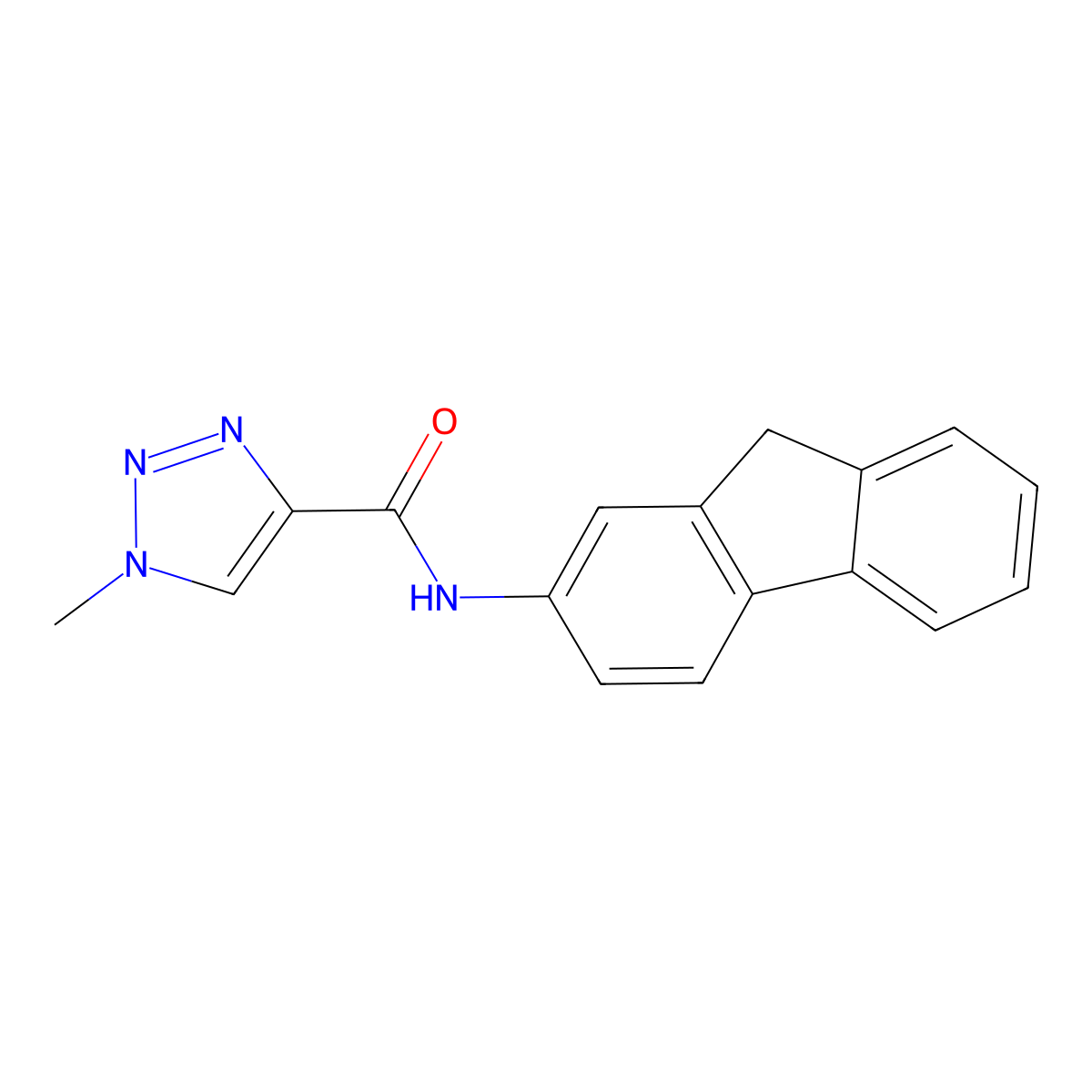 N-(9H-fluoren-2-yl)-1-methyl-1H-1,2,3-triazole-4-carboxamide molecular structure, CAS 1207010-51-2