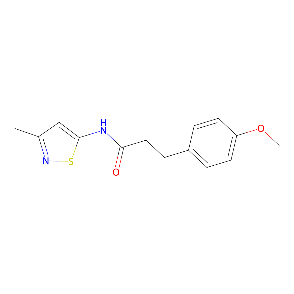 3-(4-methoxyphenyl)-N-(3-methylisothiazol-5-yl)propanamide molecular structure, CAS 1207010-84-1