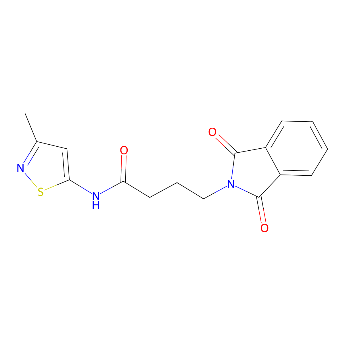 4-(1,3-dioxoisoindolin-2-yl)-N-(3-methylisothiazol-5-yl)butanamide molecular structure, CAS 1207011-11-7