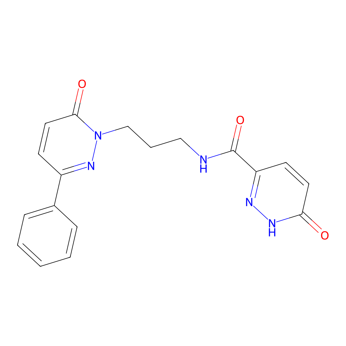 6-oxo-N-(3-(6-oxo-3-phenylpyridazin-1(6H)-yl)propyl)-1,6-dihydropyridazine-3-carboxamide molecular structure, CAS 1207011-27-5