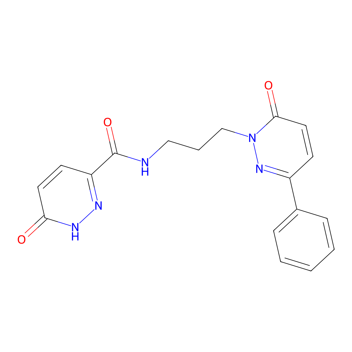 6-oxo-N-(3-(6-oxo-3-phenylpyridazin-1(6H)-yl)propyl)-1,6-dihydropyridazine-3-carboxamide molecular structure, CAS 1207011-27-5
