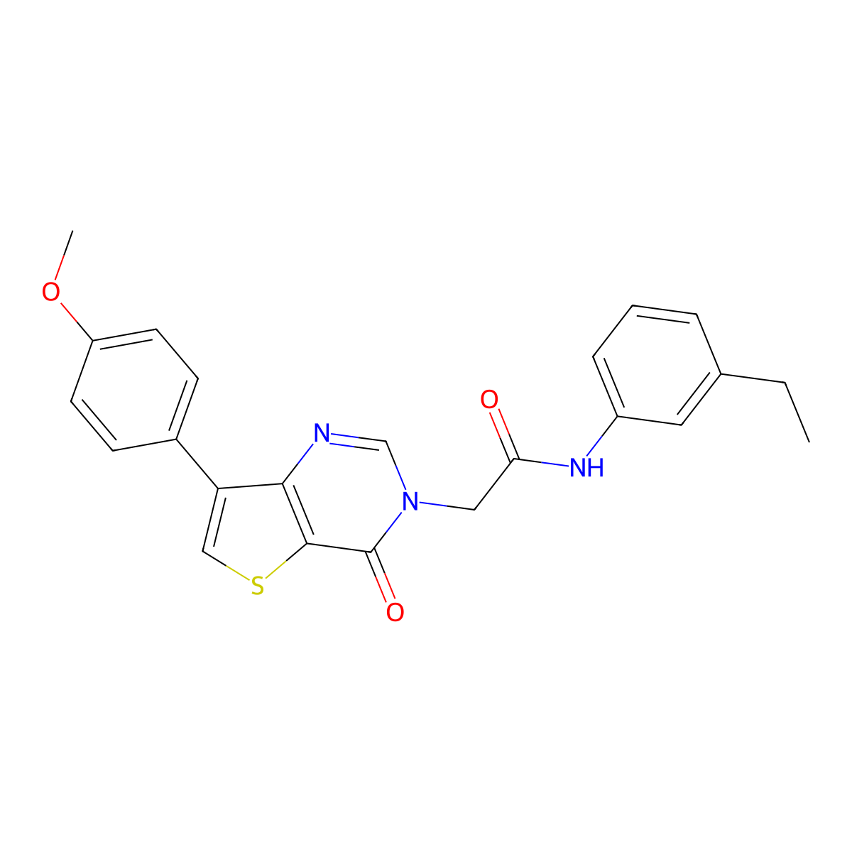 N-(3-ethylphenyl)-2-[7-(4-methoxyphenyl)-4-oxothieno[3,2-d]pyrimidin-3(4H)-yl]acetamide molecular structure, CAS 1207011-91-3