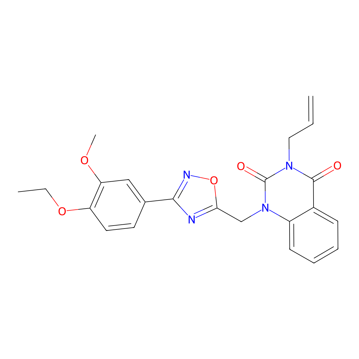 3-allyl-1-((3-(4-ethoxy-3-methoxyphenyl)-1,2,4-oxadiazol-5-yl)methyl)quinazoline-2,4(1H,3H)-dione molecular structure, CAS 1207012-17-6