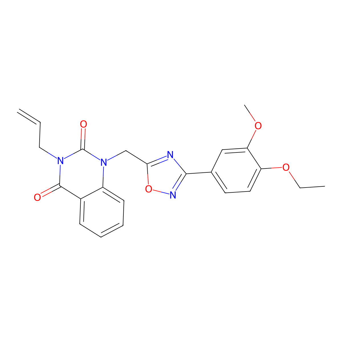 3-allyl-1-((3-(4-ethoxy-3-methoxyphenyl)-1,2,4-oxadiazol-5-yl)methyl)quinazoline-2,4(1H,3H)-dione molecular structure, CAS 1207012-17-6