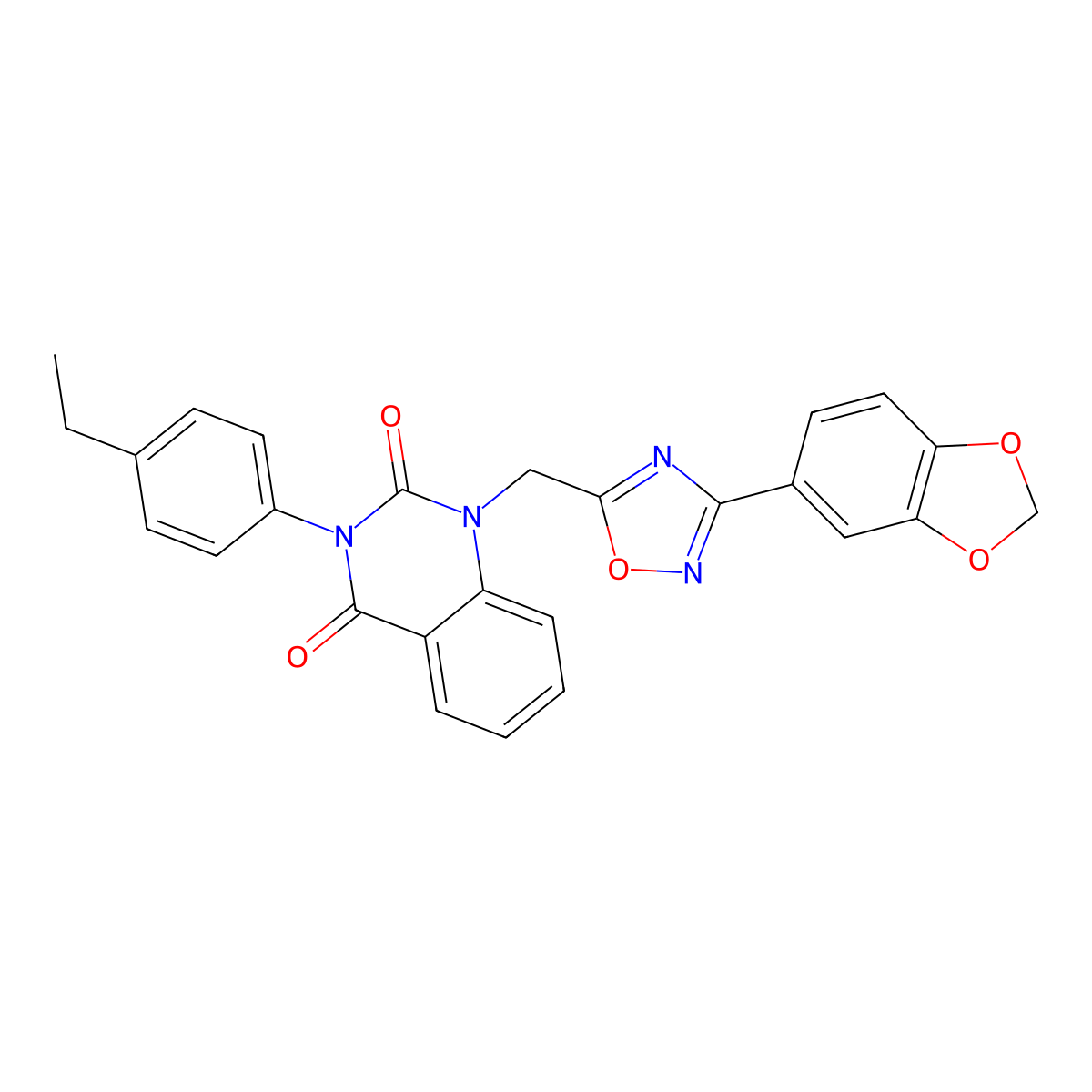 1-((3-(benzo[d][1,3]dioxol-5-yl)-1,2,4-oxadiazol-5-yl)methyl)-3-(4-ethylphenyl)quinazoline-2,4(1H,3H)-dione molecular structure, CAS 1207012-68-7