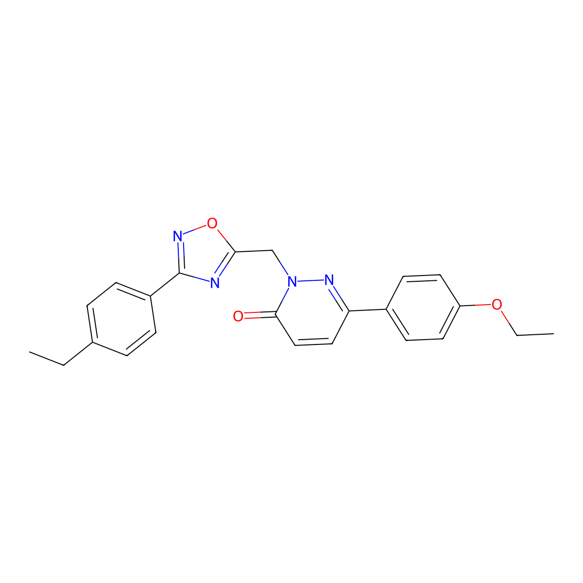 6-(4-ethoxyphenyl)-2-((3-(4-ethylphenyl)-1,2,4-oxadiazol-5-yl)methyl)pyridazin-3(2H)-one molecular structure, CAS 1207012-70-1