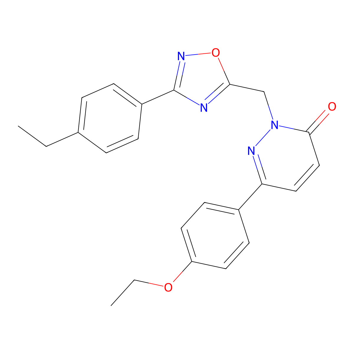 6-(4-ethoxyphenyl)-2-((3-(4-ethylphenyl)-1,2,4-oxadiazol-5-yl)methyl)pyridazin-3(2H)-one molecular structure, CAS 1207012-70-1
