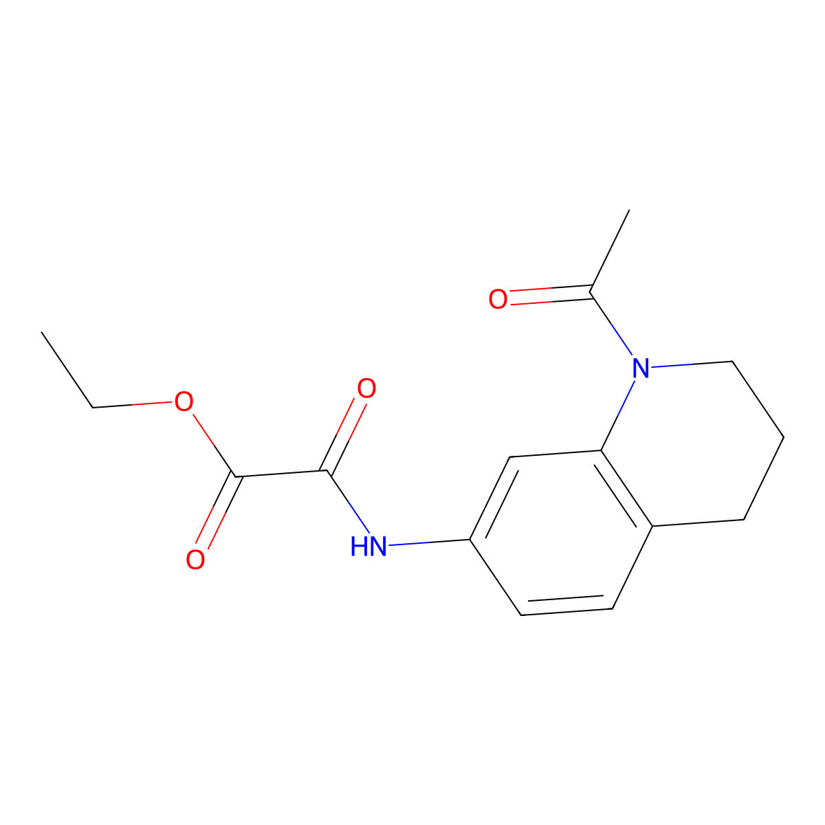 Ethyl 2-((1-acetyl-1,2,3,4-tetrahydroquinolin-7-yl)amino)-2-oxoacetate molecular structure, CAS 1207012-73-4