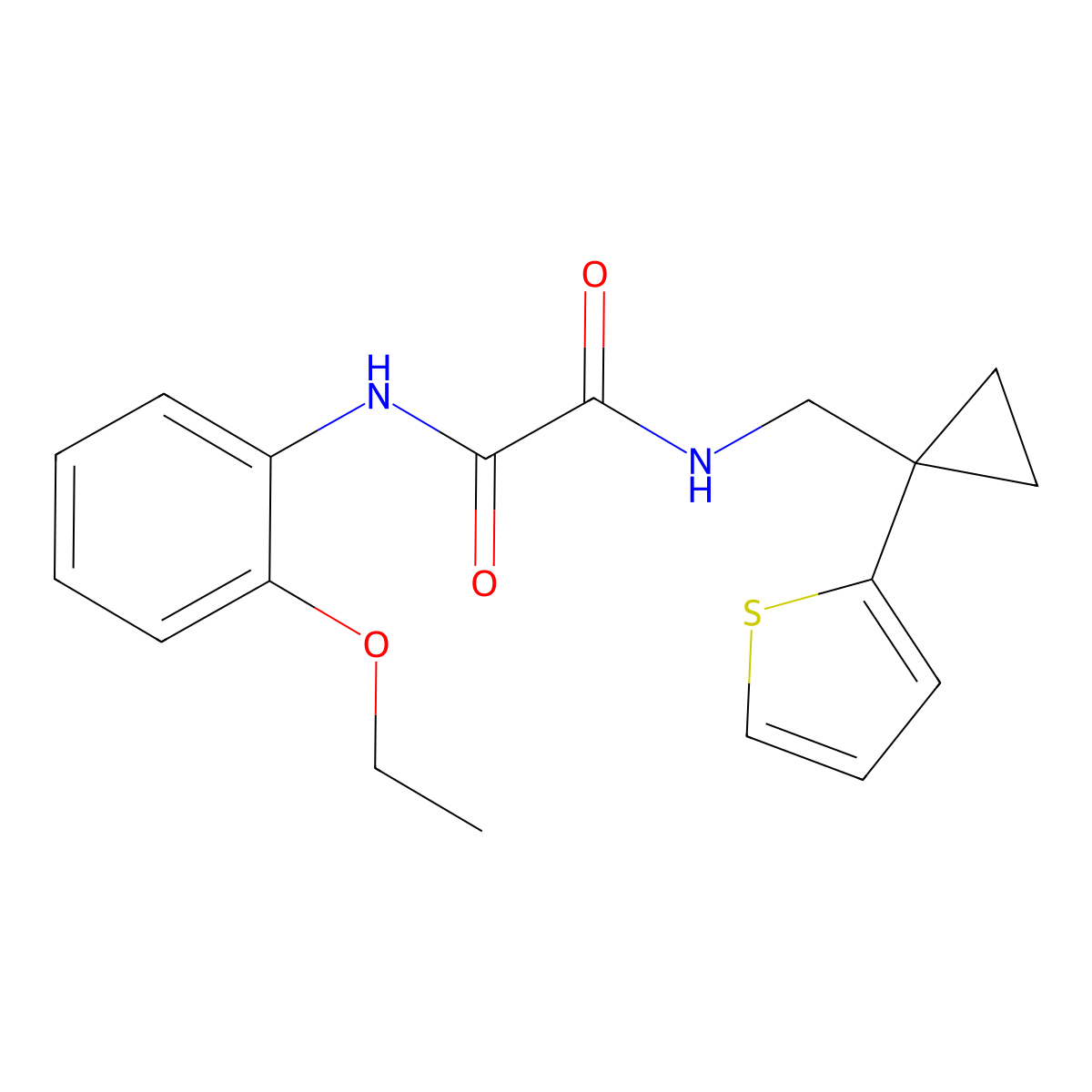 N1-(2-ethoxyphenyl)-N2-((1-(thiophen-2-yl)cyclopropyl)methyl)oxalamide molecular structure, CAS 1207013-00-0